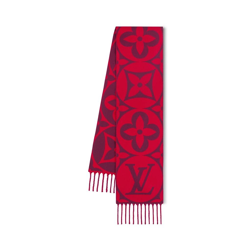 Louis Vuitton Louis Vuitton Wool Knit Scarves Women's Red