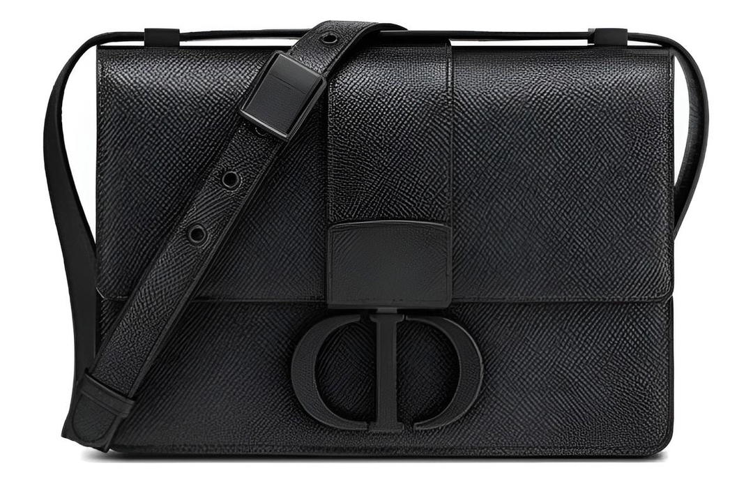 Dior Dior 30 Montaigne Grained Calfskin Box Bag Shoulder Bag Crossbody Bag Women's Black