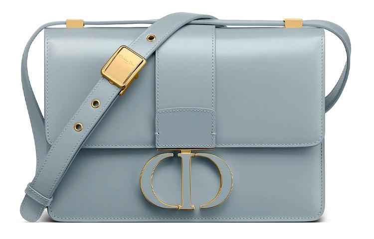 Dior Dior 30 Montaigne Cow Leather Shoulder Bag Women's Sky Blue