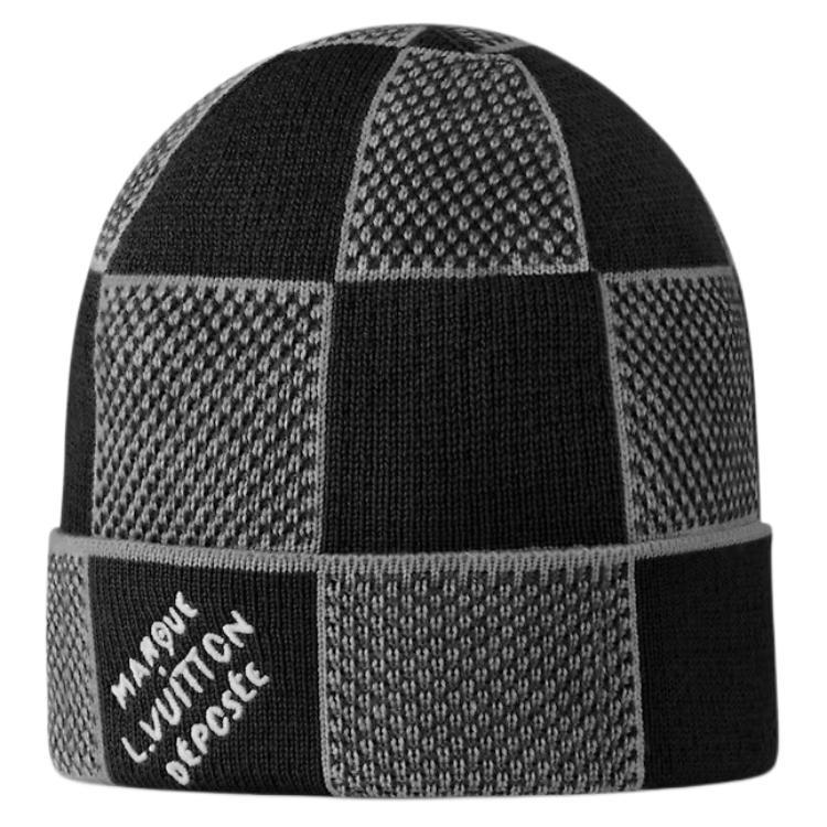 Louis Vuitton Louis Vuitton Sheep Wool Beanies Men's Dark Gray