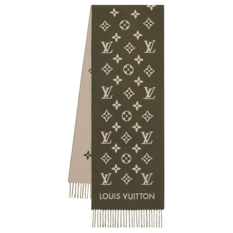 Louis Vuitton Louis Vuitton Sheep Wool Knit Scarves Men's Green
