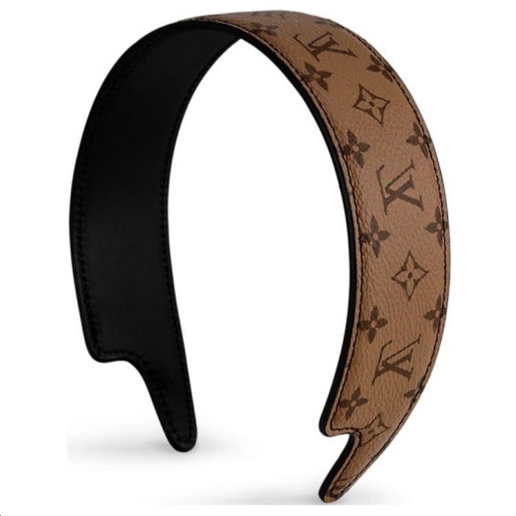 Louis Vuitton Louis Vuitton Leather Headbands Women's Brown