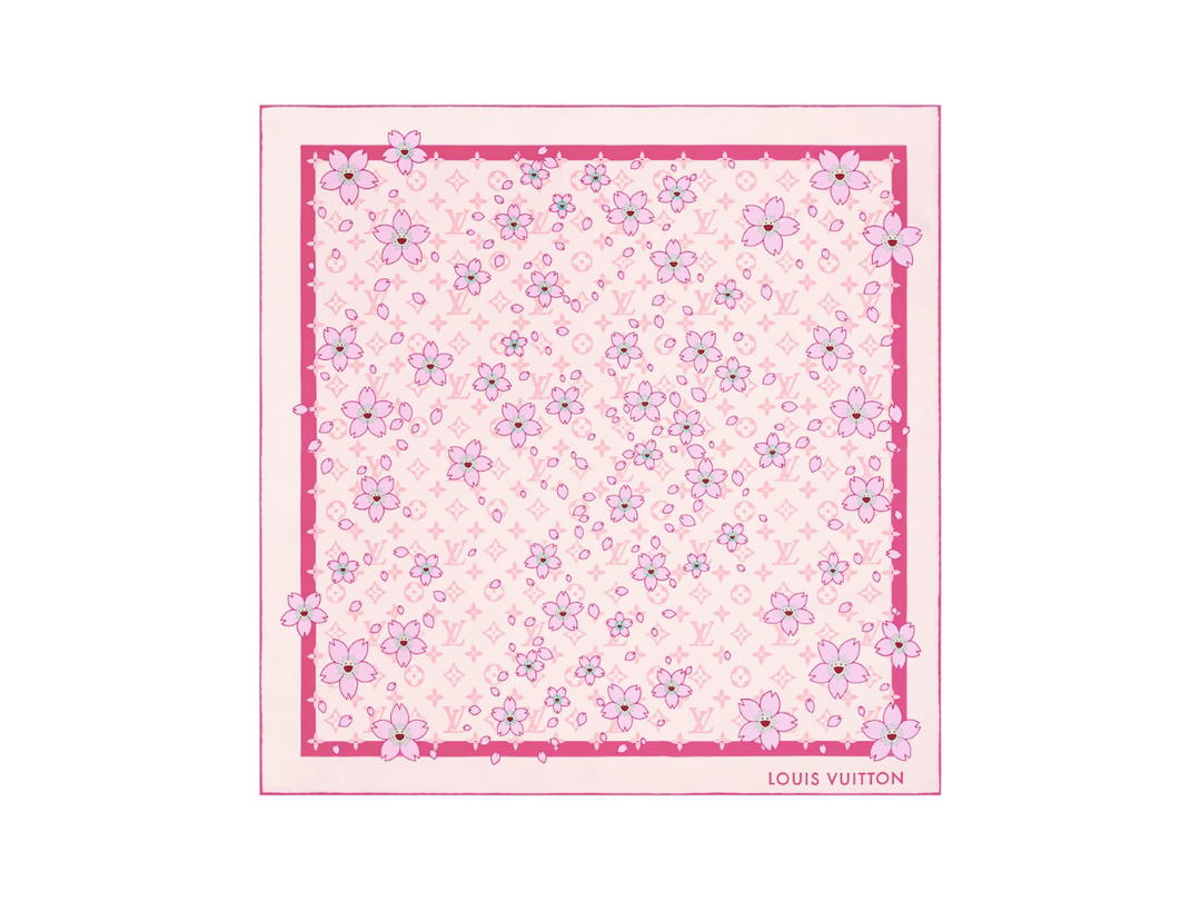 Louis Vuitton Louis Vuitton X Takashi Murakami Square Fabric Monogram Cherry Blossom 70 Pink