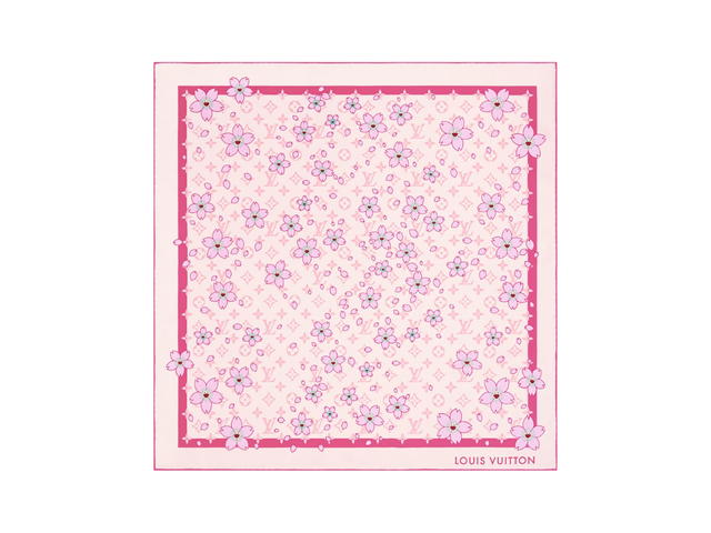 Louis Vuitton Louis Vuitton X Takashi Murakami Square Fabric Monogram Cherry Blossom 70 Pink - view 1