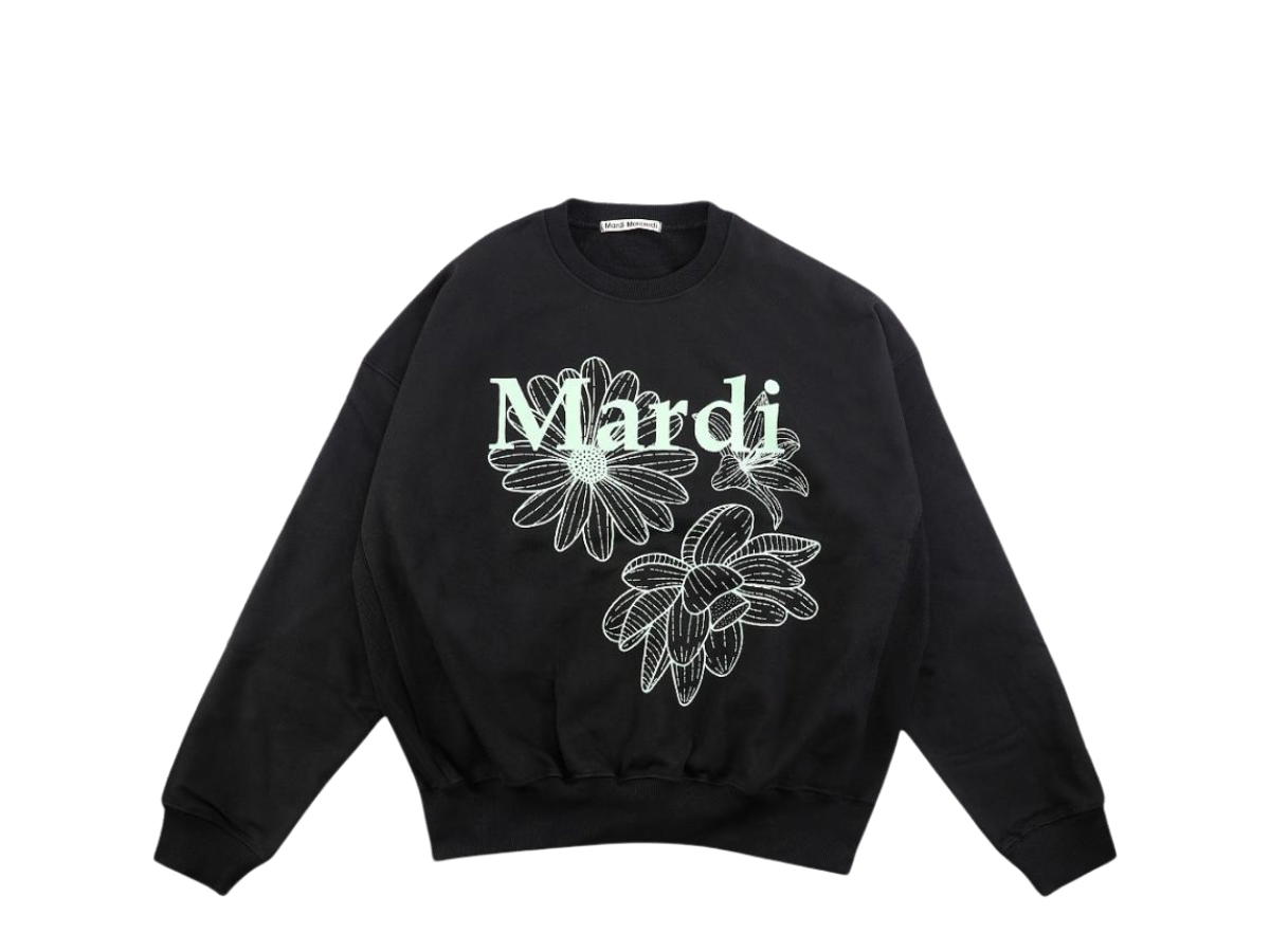 Mardi Mercredi Mardi Mercredi Sweatshirt Triple Flower Black Mint