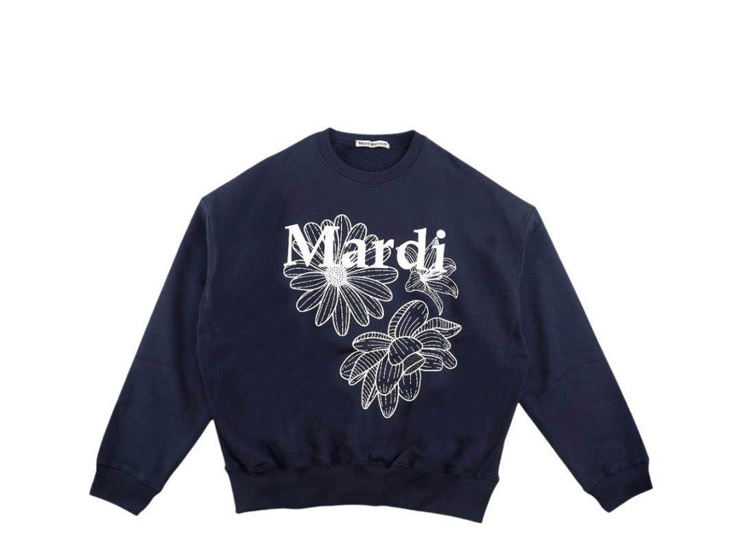 Mardi Mercredi Mardi Mercredi Sweatshirt Triple Flower Navy White