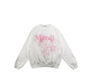 Buy Mardi Mercredi Sweatshirt Triple Flower White Pink at Sasom – Authentic and Ready to Ship