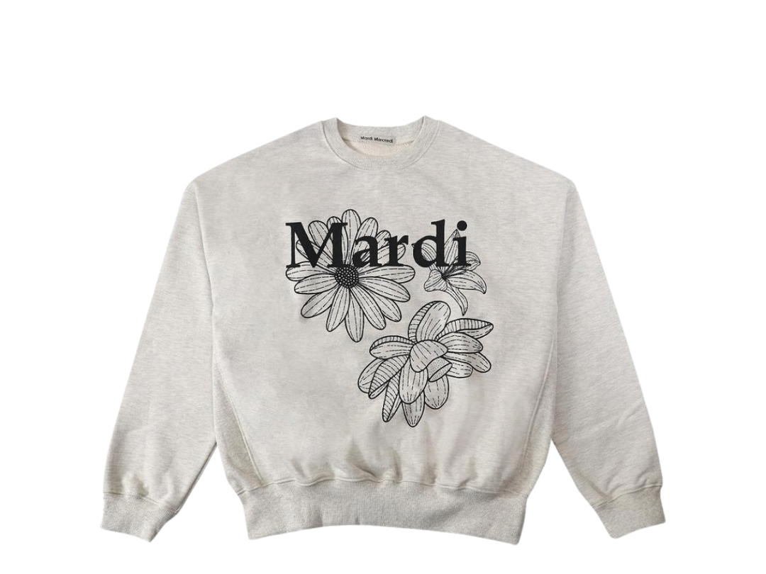 Mardi Mercredi Mardi Mercredi Sweatshirt Triple Flower Oatmeal Black