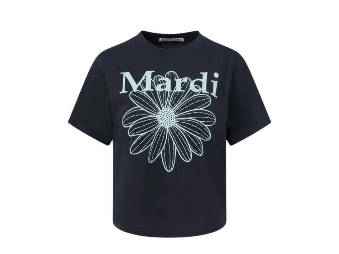 Mardi Mercredi Mardi Mercredi Slim T-Shirt FlowerMardi Black Mint