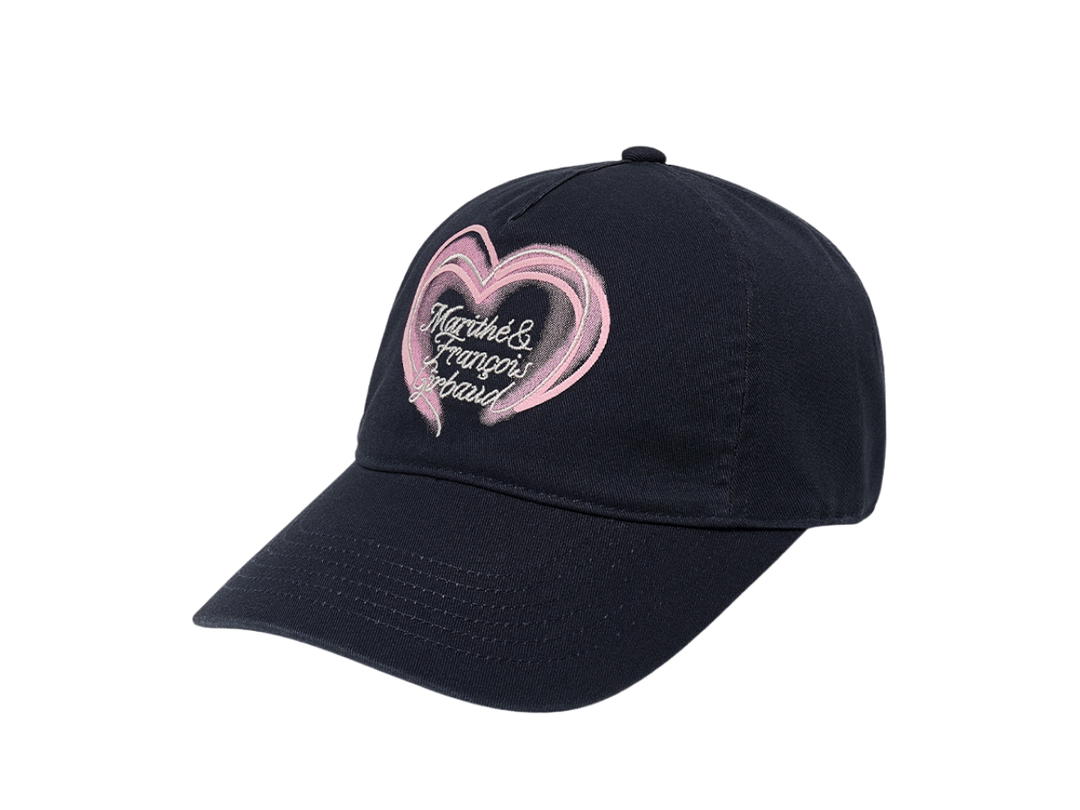 Marithe Francois Girbaud Marithe Francois Girbaud Heart Lettering Logo 5 Panel Cap Navy