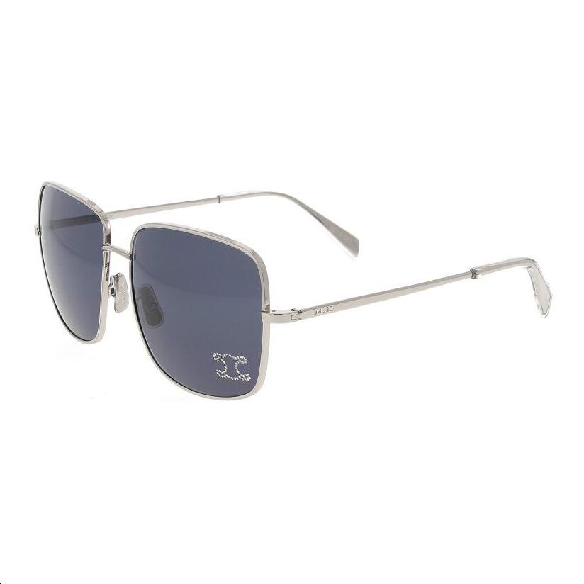 Celine Celine Rectangular Sunglasses Unisex Silver