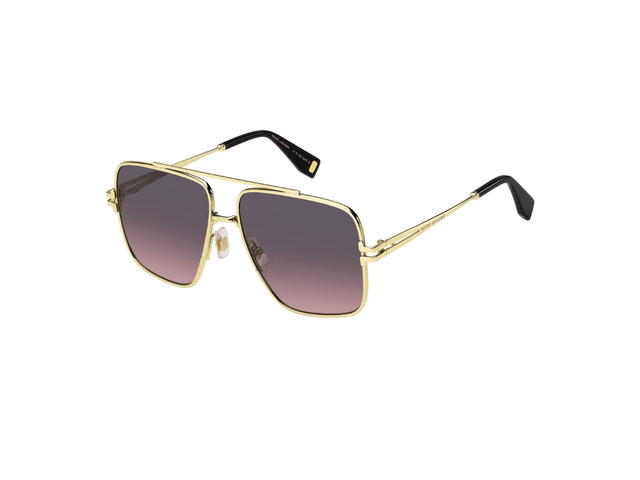Marc Jacobs Marc Jacobs Sunglasses In Gold And black Frame With Brown Gradient Lenses - view 2