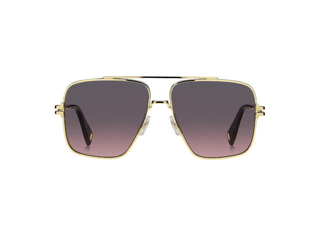 Marc Jacobs Marc Jacobs Sunglasses In Gold And black Frame With Brown Gradient Lenses - view 3