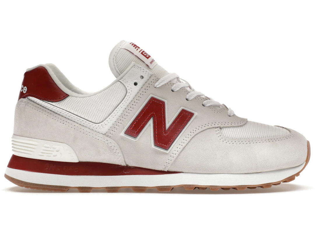 New Balance New Balance 574 White Red Gum