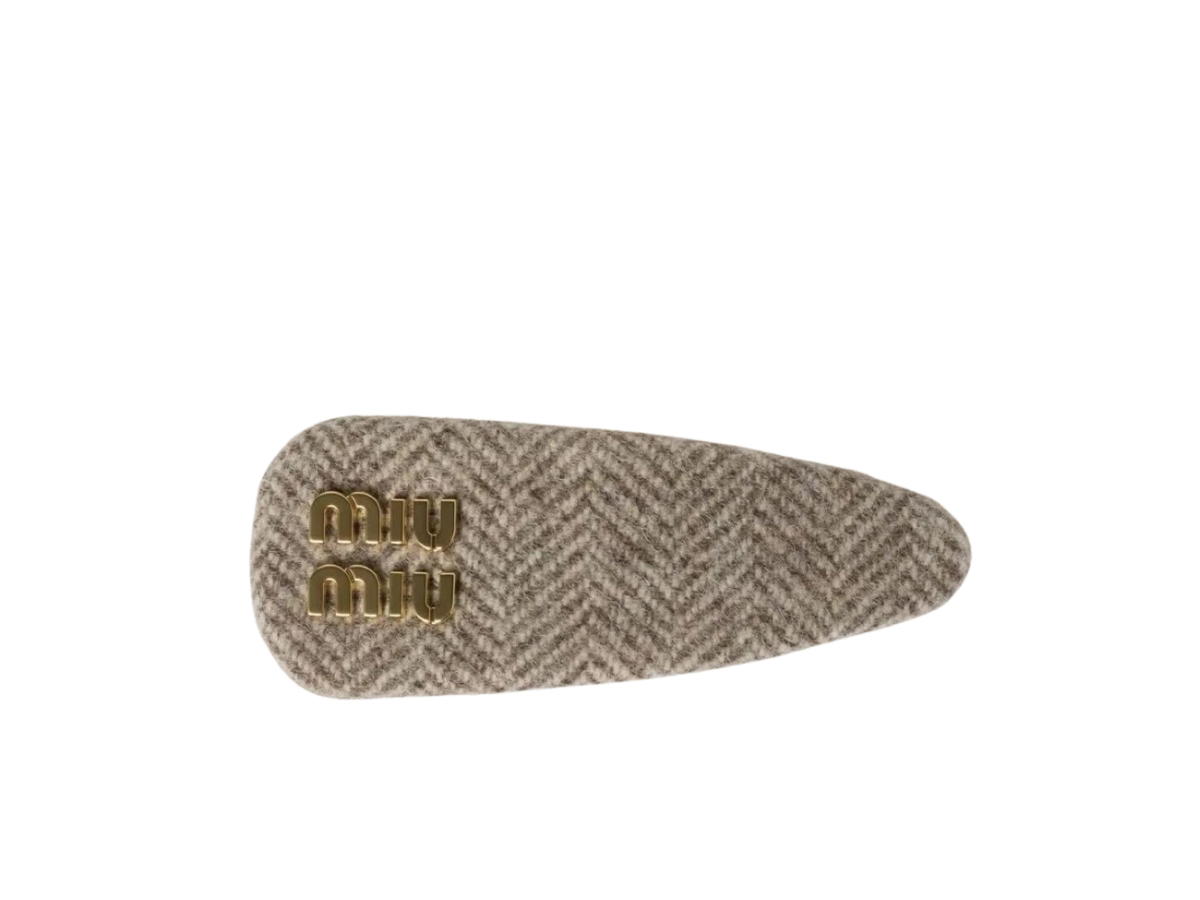 Miu Miu Miu Miu Chevron Wool Hair Clip Genuine