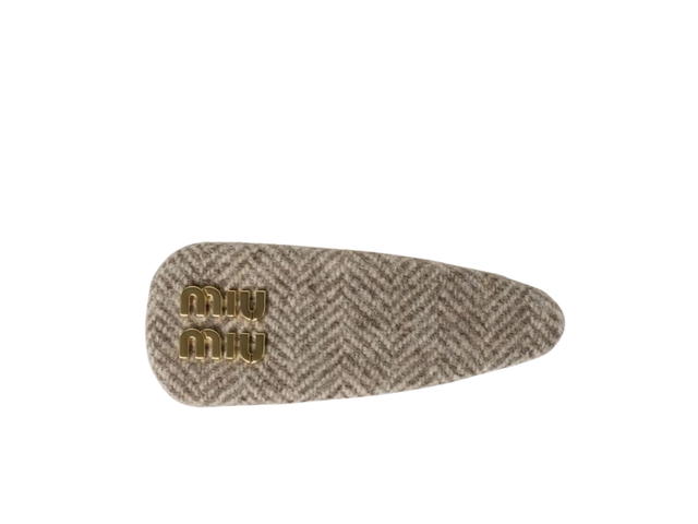 Miu Miu Miu Miu Chevron Wool Hair Clip Genuine - view 1