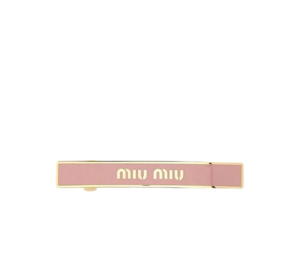 Buy Miu Miu Metal Hair Clips In Pink Metal With Gold Hardware Gold Pink at Sasom – Authentic and Ready to Ship