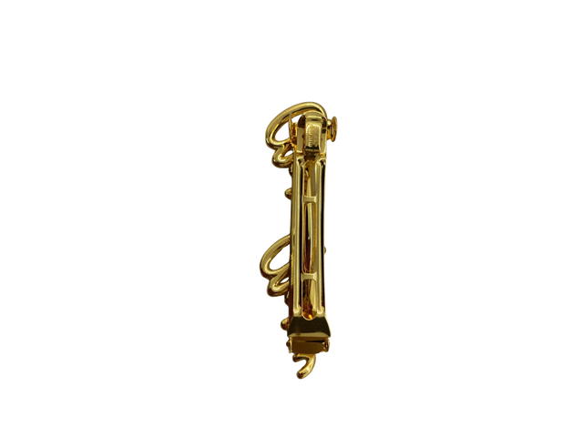 Miu Miu Miu Miu Script Hair Clip Barrette Set Gold Tone - view 2