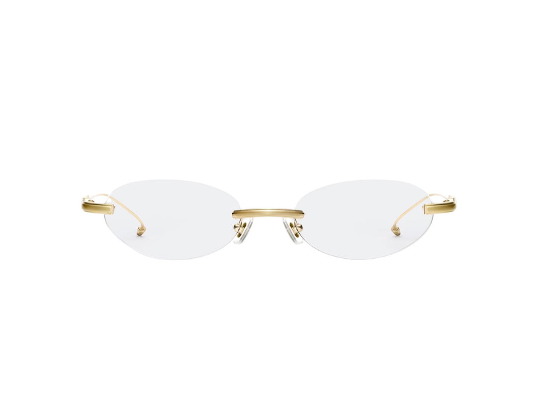 Gentle Monster Gentle Monster Maison Margiela In Glossy Gold Metal Frame With Clear Lenses