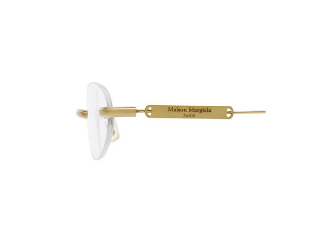 Gentle Monster Gentle Monster Maison Margiela In Glossy Gold Metal Frame With Clear Lenses - view 4