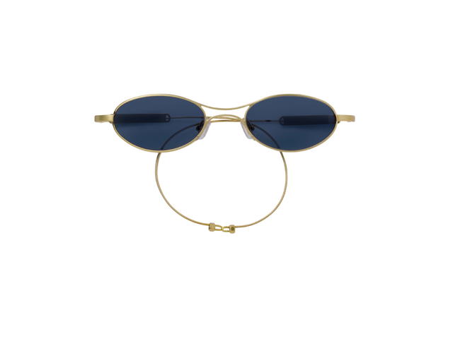 Gentle Monster Gentle Monster Maison Margiela In Glossy Gold Metal Frame With Navy Clear Lenses - view 1