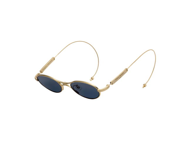Gentle Monster Gentle Monster Maison Margiela In Glossy Gold Metal Frame With Navy Clear Lenses - view 2