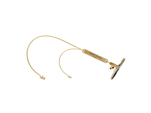 Gentle Monster Gentle Monster Maison Margiela In Glossy Gold Metal Frame With Navy Clear Lenses - view 3