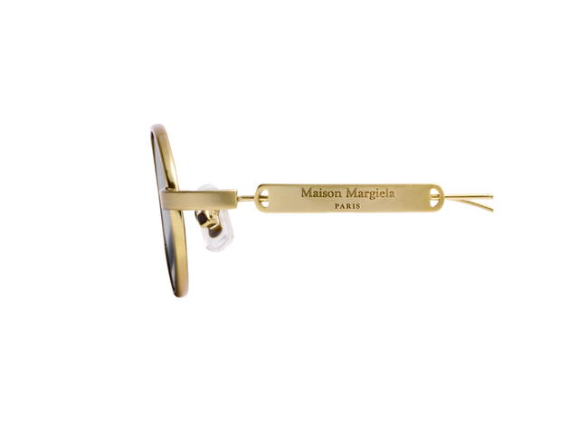 Gentle Monster Gentle Monster Maison Margiela In Glossy Gold Metal Frame With Navy Clear Lenses - view 4