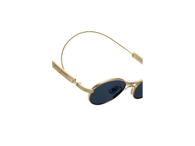 Gentle Monster Gentle Monster Maison Margiela In Glossy Gold Metal Frame With Navy Clear Lenses - view 5