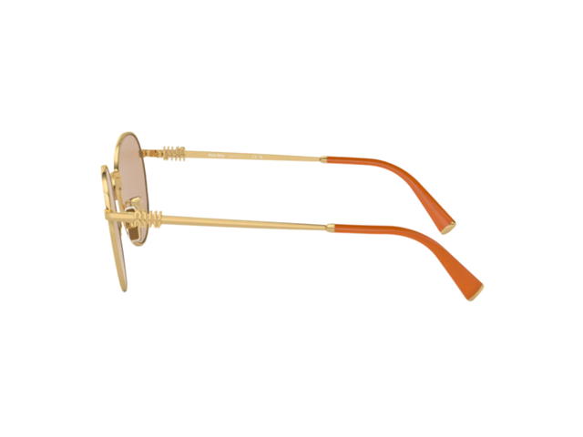 Miu Miu Miu Miu Sunglasses In Gold Frame With Polyamide Lens - view 2