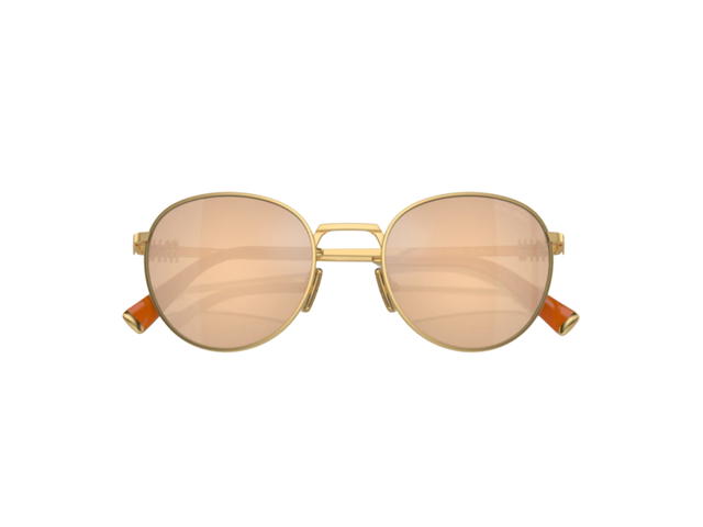 Miu Miu Miu Miu Sunglasses In Gold Frame With Polyamide Lens - view 4
