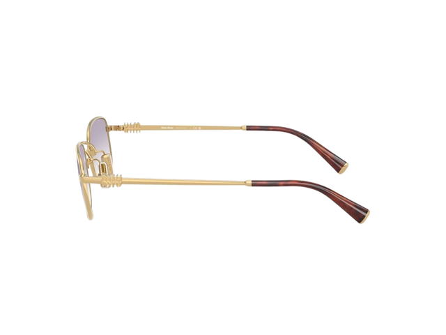 Miu Miu Miu Miu Sunglasses In Gold Frame With Grey Black Lens - view 3