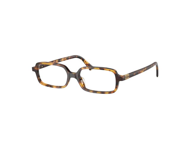 Miu Miu Miu Miu Regard Sunglasses In Honey Havana Frame With Clear Blue Light Lenses - view 1
