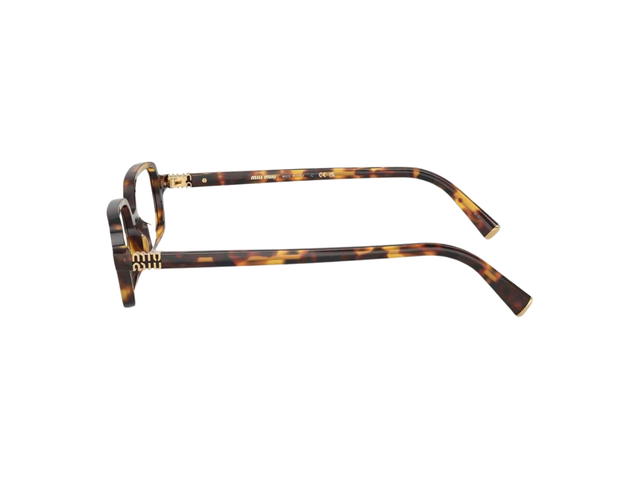 Miu Miu Miu Miu Regard Sunglasses In Honey Havana Frame With Clear Blue Light Lenses - view 3