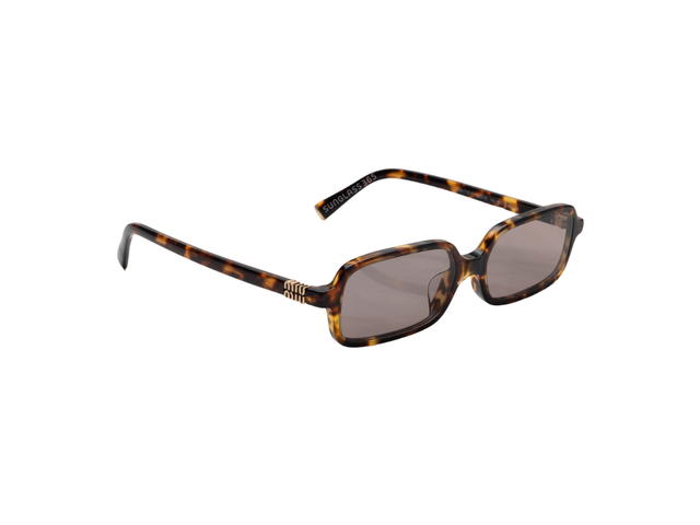 Miu Miu Miu Miu Sunglasses In Honey Havana Frame With Light Purple Brown Lens - view 3