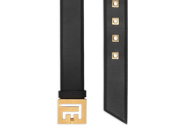 Balmain Balmain Black Belt Black Gold Logo Blowblack Veau - view 3