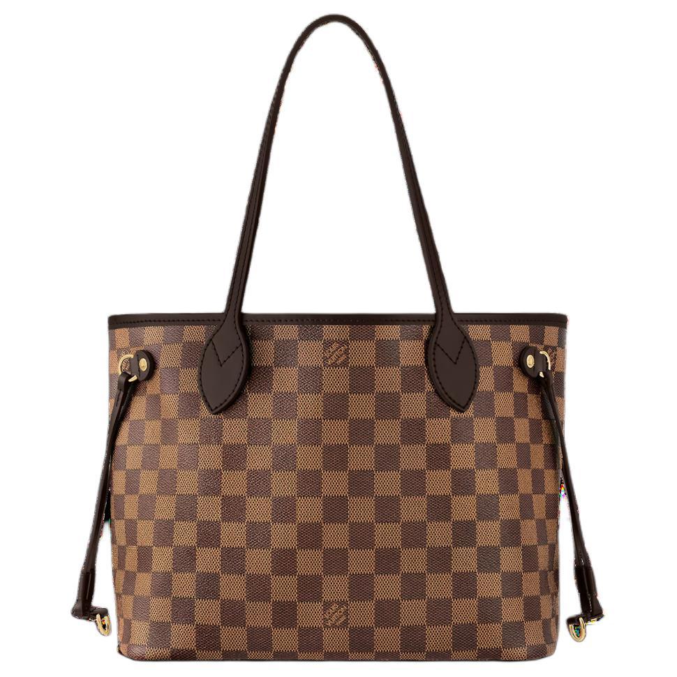Louis Vuitton Louis Vuitton NEVERFULL Coated Canvas With Leather Tote Bag Shopping Bag Shoulder Bag Handbag Women's Brown