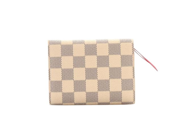 Louis Vuitton Louis Vuitton Victorine Wallet Damier Azur Vivienne Fuchsia Pink In Coated Canvas With Gold-Tone Hardware - view 3