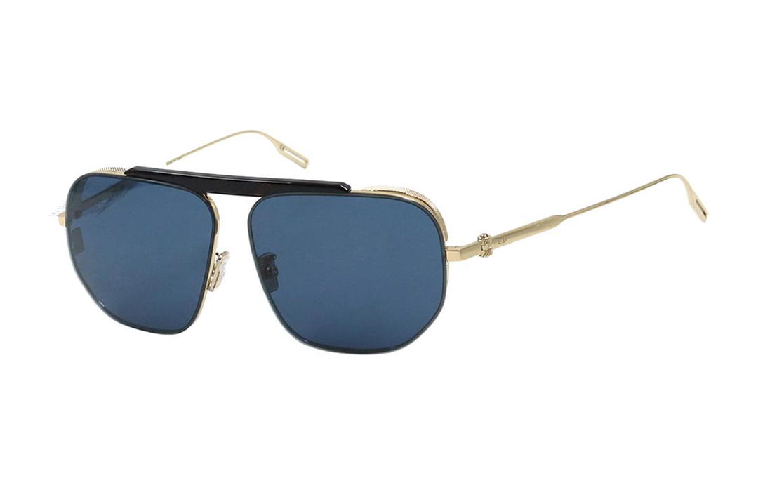 Dior Dior Pure Titanium Plastic Metal Irregular Shape Sunglasses Women's Gold