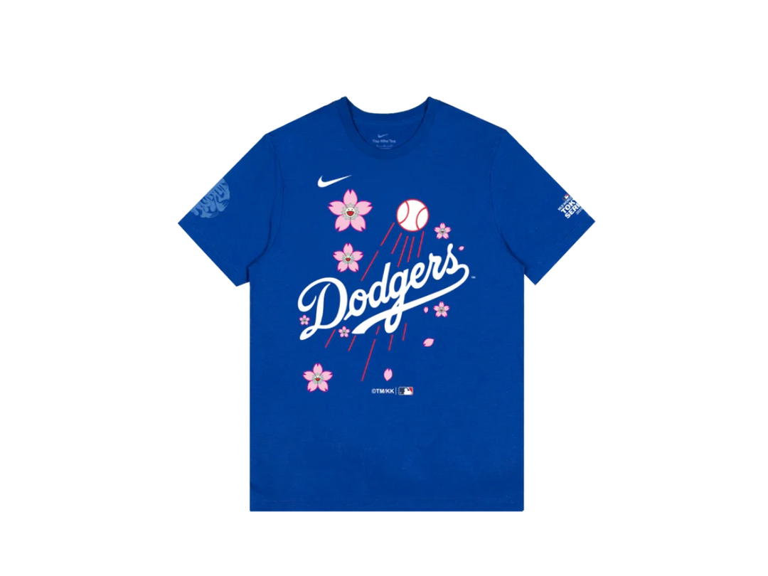 Nike Nike x Takashi Murakami x MLB World Tour Tokyo Series 2025 Dodgers Script SS Tee Blue