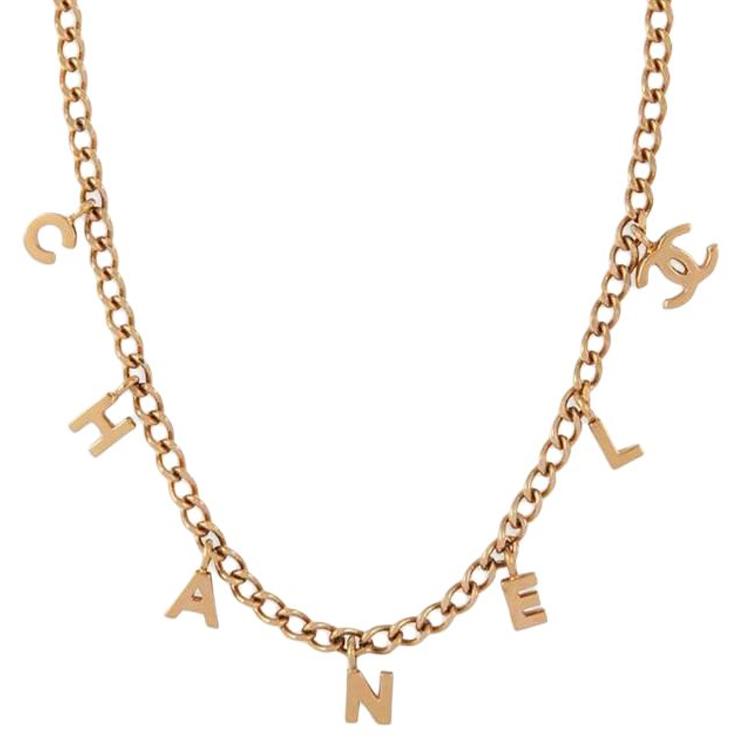 Chanel Chanel 2002s Letter charm Neclace Set