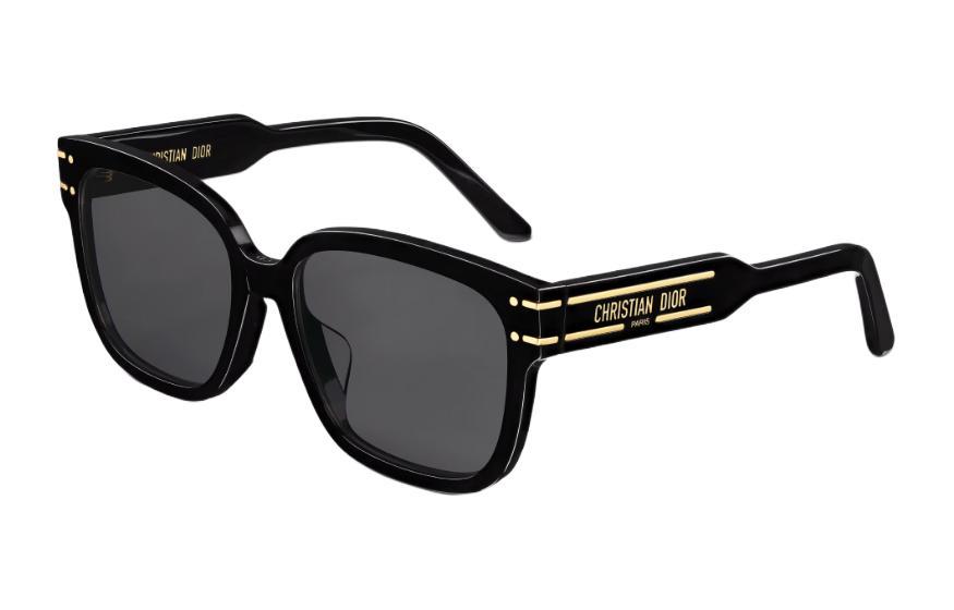 Dior Dior Acetate Irregular Shape Sunglasses Women's Black