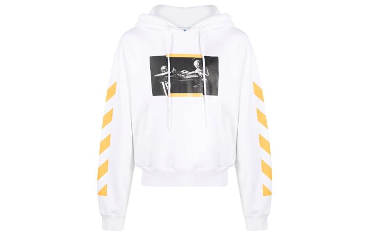Off-White OFF WHITE Caravaggio Saint Jerome Writing Print Hoodie