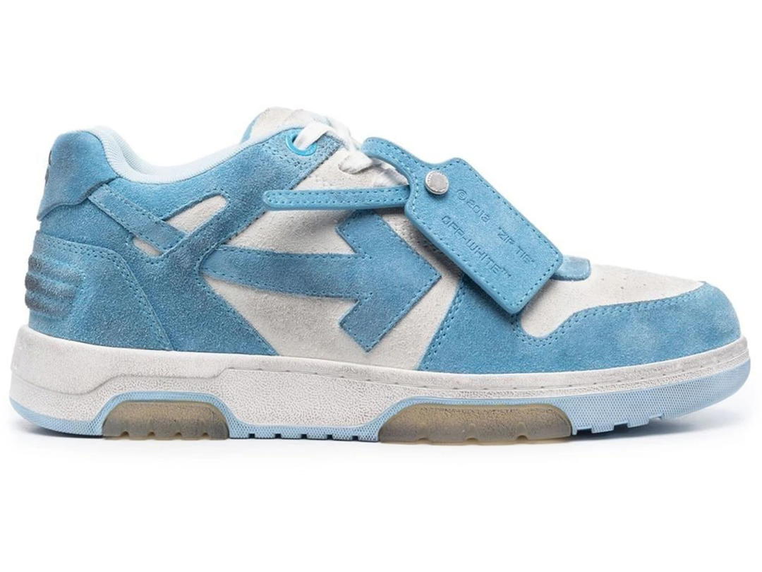 Off-White OFF-WHITE OOO Low Out Of Office Vintage Suede White Light Blue