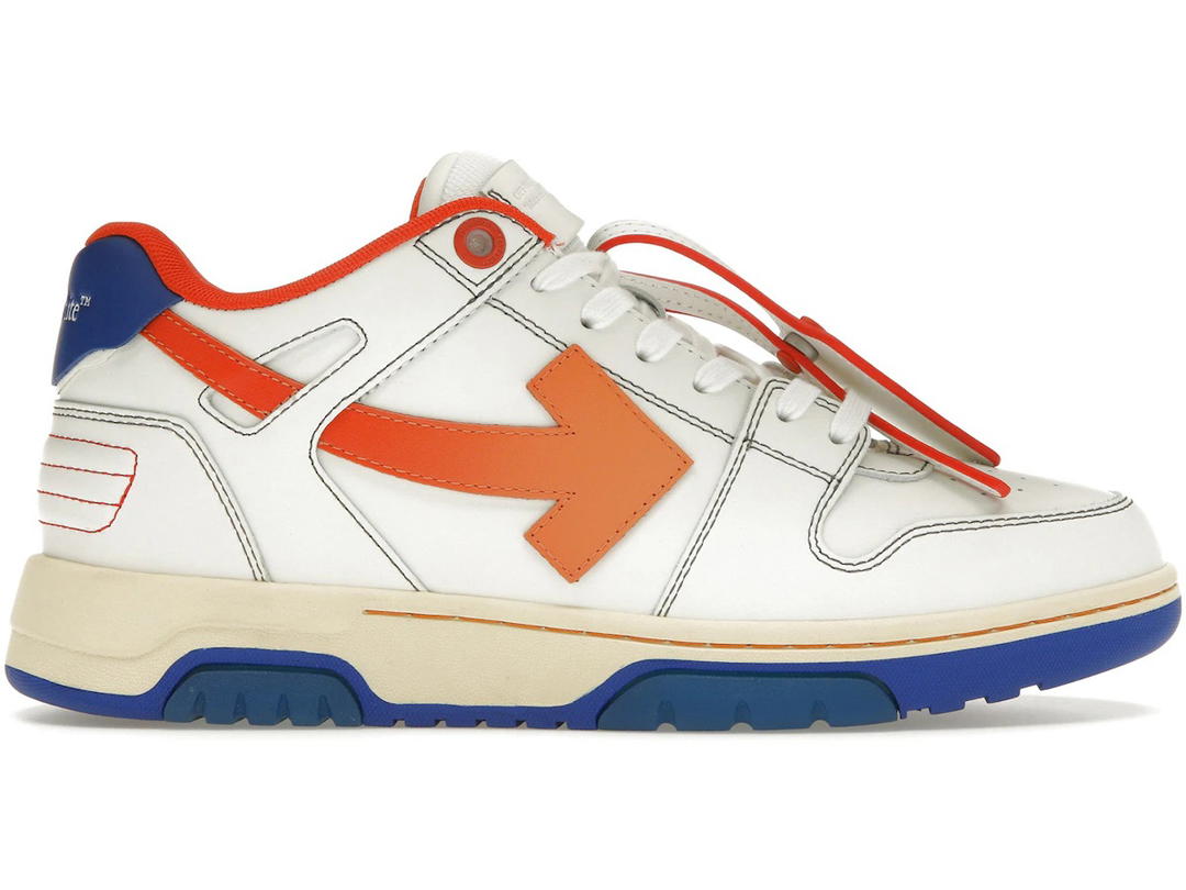 Off-White OFF-WHITE Out Of Office OOO Low Tops White Orange Blue Contrast Stitching
