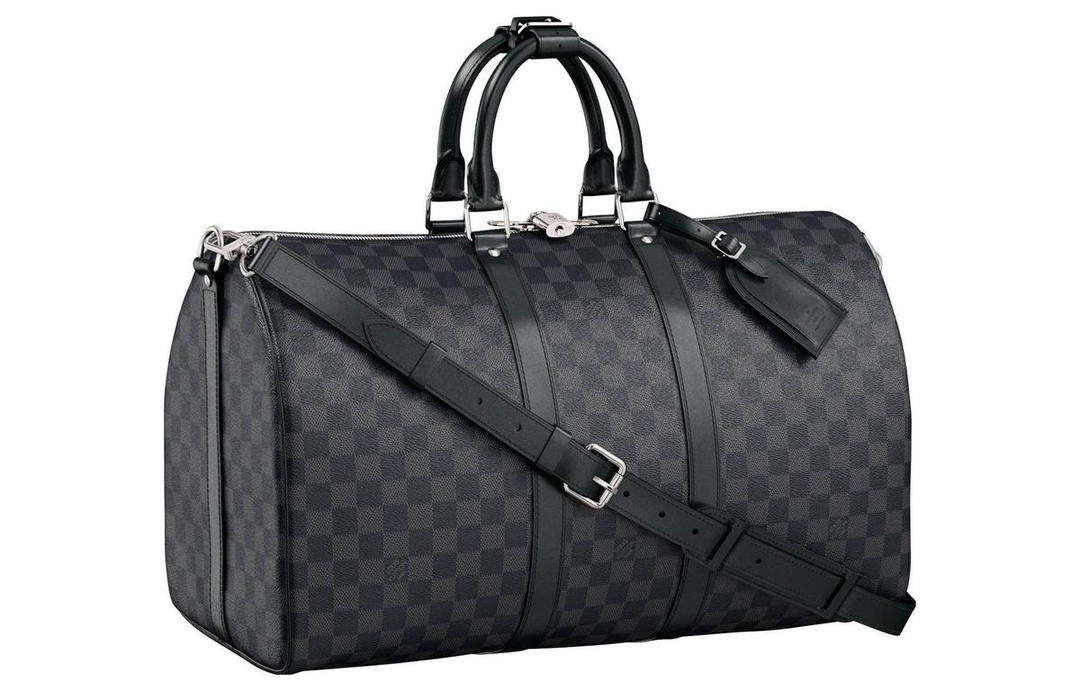 Louis Vuitton Louis Vuitton SpeedyBandoulière Coated Canvas Handbag Shoulder Bag Crossbody Bag Travel Bag 45 Men's Black