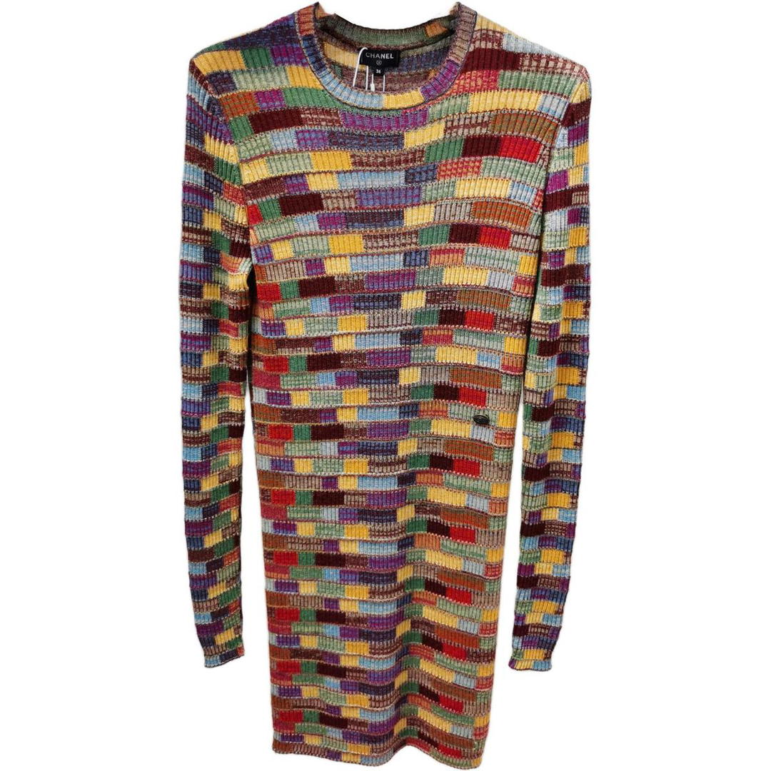 Chanel Chanel Long Sleeved Dresses Women's Multicolor