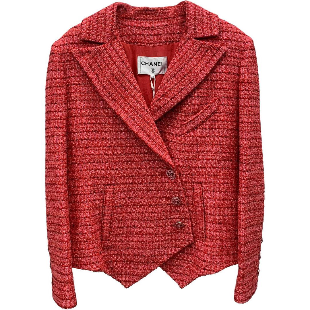 Chanel Chanel 20P Jackets Coats Women's Watermelon Red