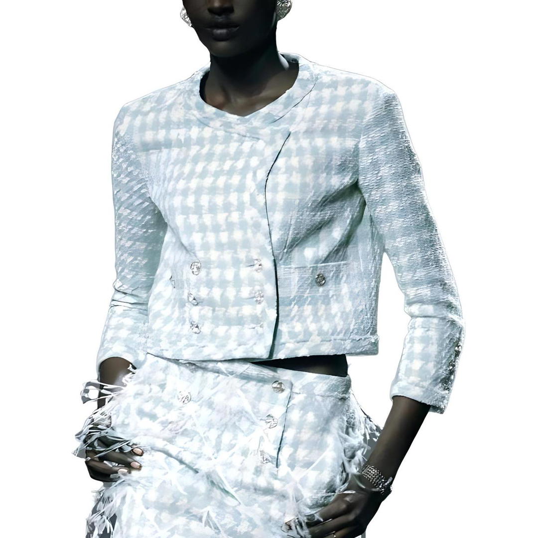 Chanel Chanel Jackets Coats Women's Light Blue