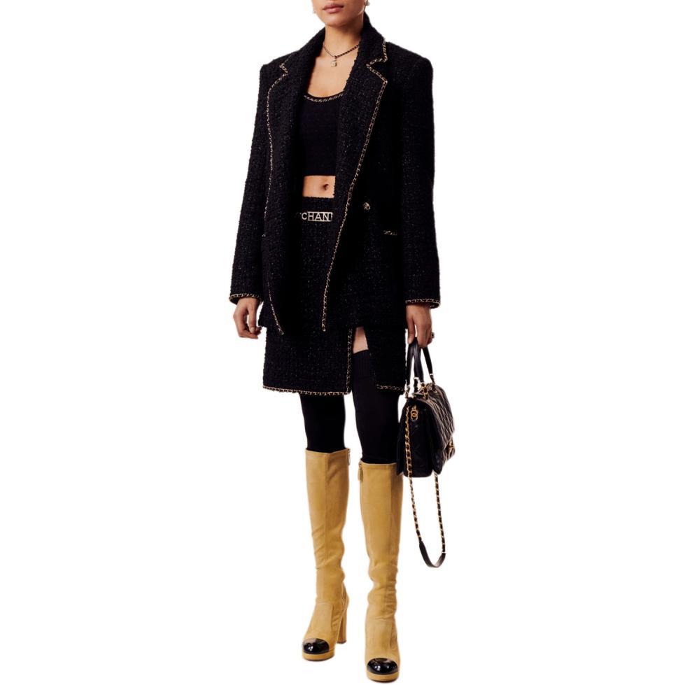 Chanel Chanel Jackets Coats Women's Black